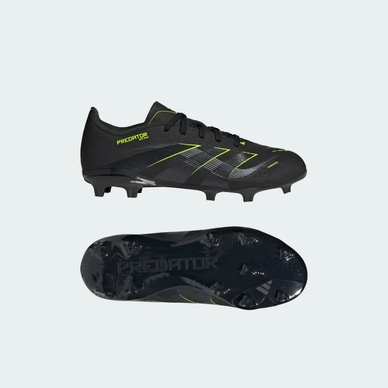 Adidas Predator League FG/MG Core Black Carbon Lucid Lemon (GS)-JI1122