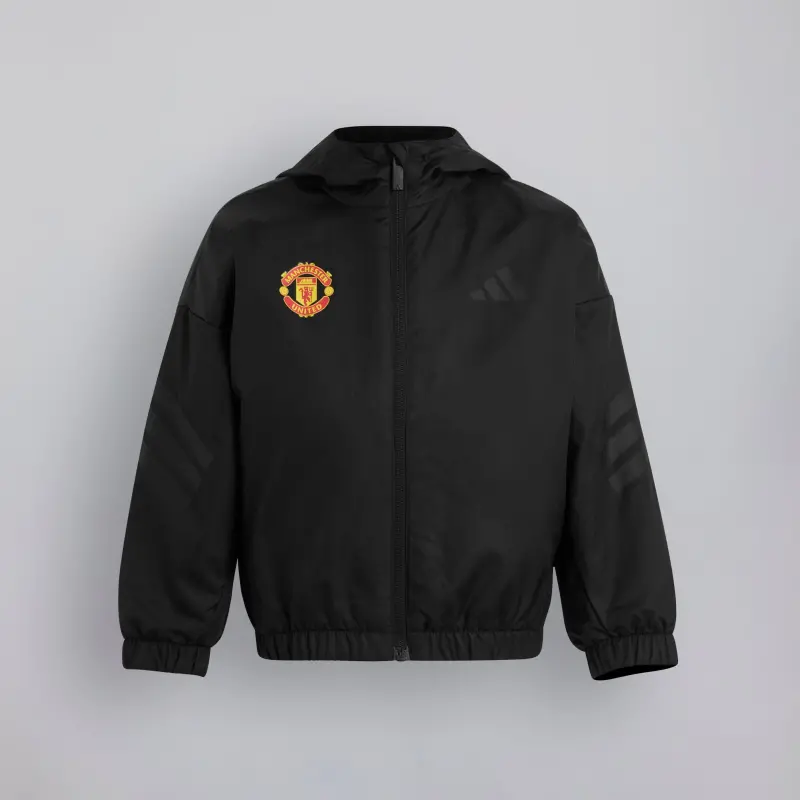 Manchester United x adidas Little Kids Essentials Fleece Windbreaker Black-3582